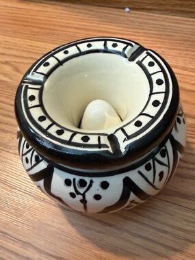 Authentic Handmade Moroccan Ceramic Ashtray with insert-Decorative & Discreet